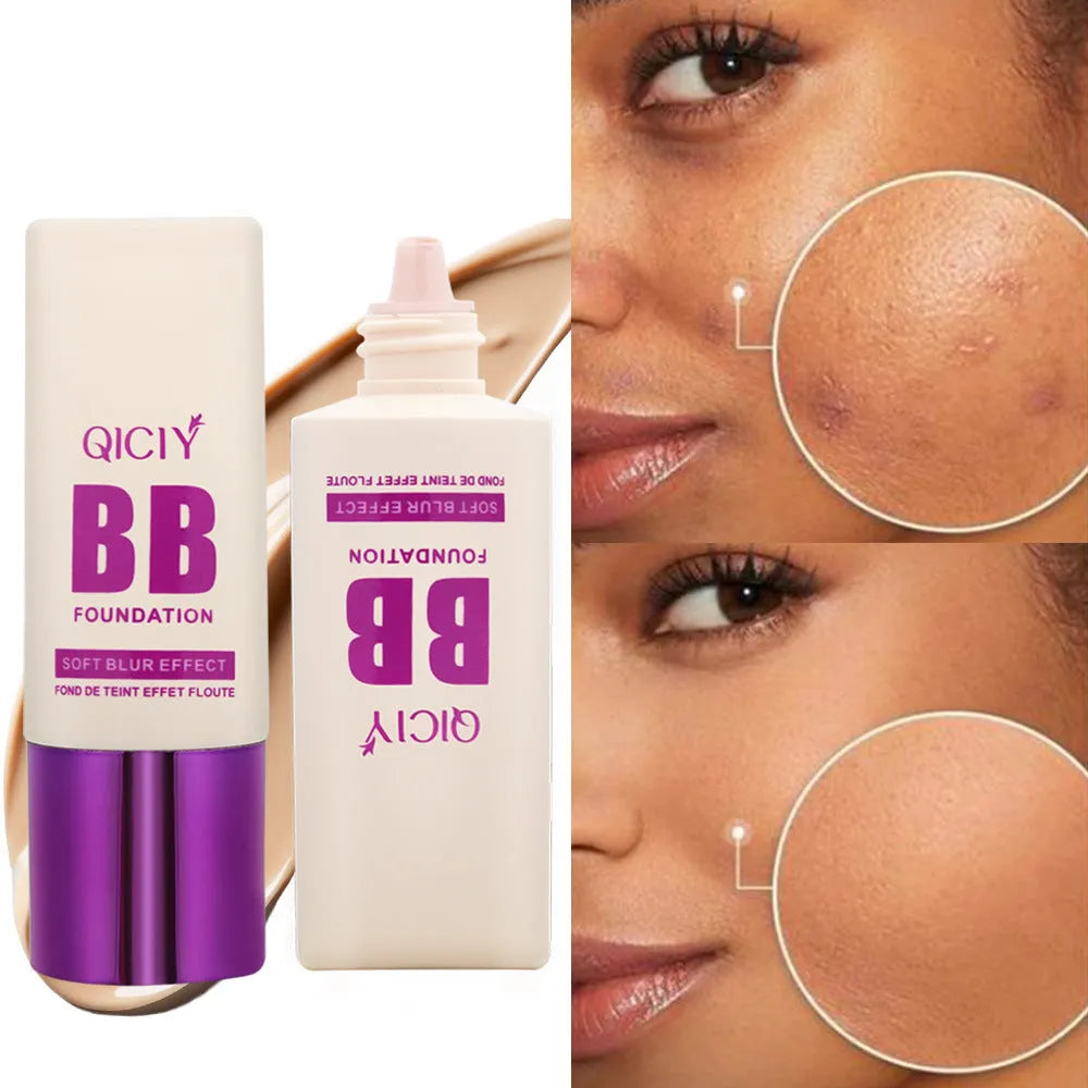 Feeding bottle dispenser for brightening BB cream liquid foundation in 10 shade options.