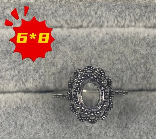 Oval denier ring ornament with five-pointed star decoration, open mouth adjustable design, copper electroplated finish