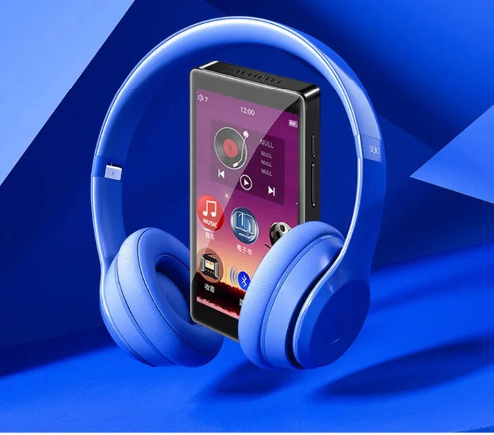 Black Ruizu H1 slim MP4 player with 4-inch touch screen displaying media menu.