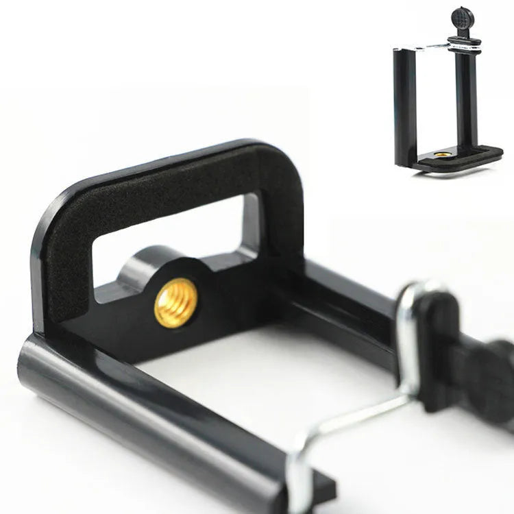 Black plastic U clip mobile phone bracket holder for universal hands-free mounting