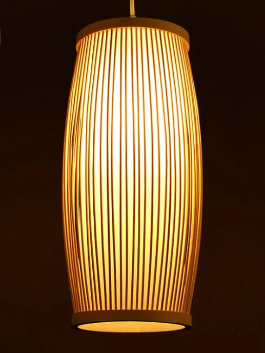 Bamboo woven plait decoration lamp with E27 holder for hall staircase lighting