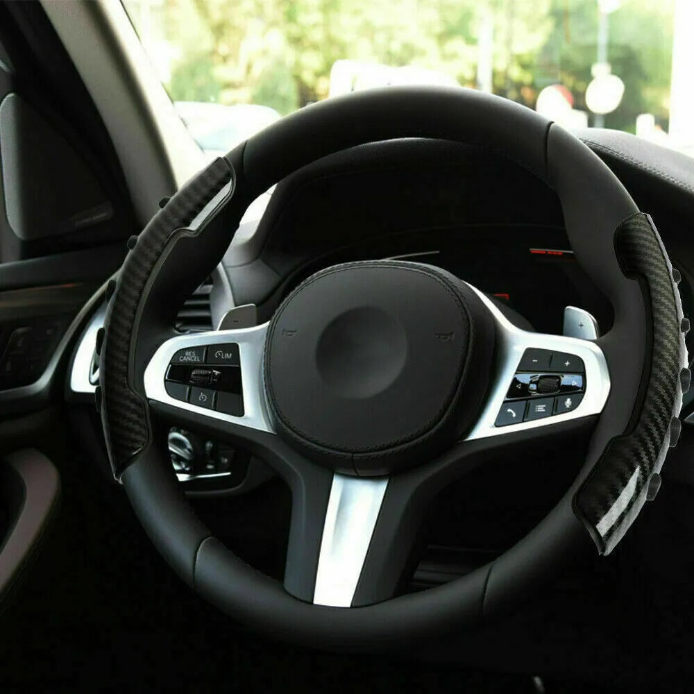 Carbon black fibre steering wheel anti-skid sleeve for 38cm diameter wheels