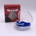 Adult boxing mouthguard with printed tooth socket design for martial arts protection in three colour options