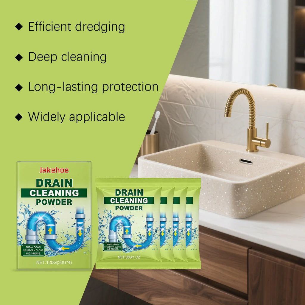 Bottle of chemical drain cleaning unblocker powder, 120g capacity.