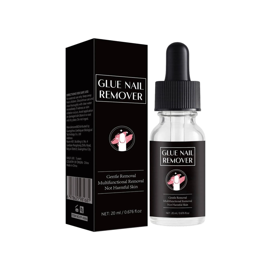 20ml bottle of nail glue remover solution for dissolving adhesive and acrylics, FP-A066 style.