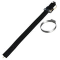 Black rubber car electrostatic belt with copper wire core measuring 370mm for SUV and saloon grounding