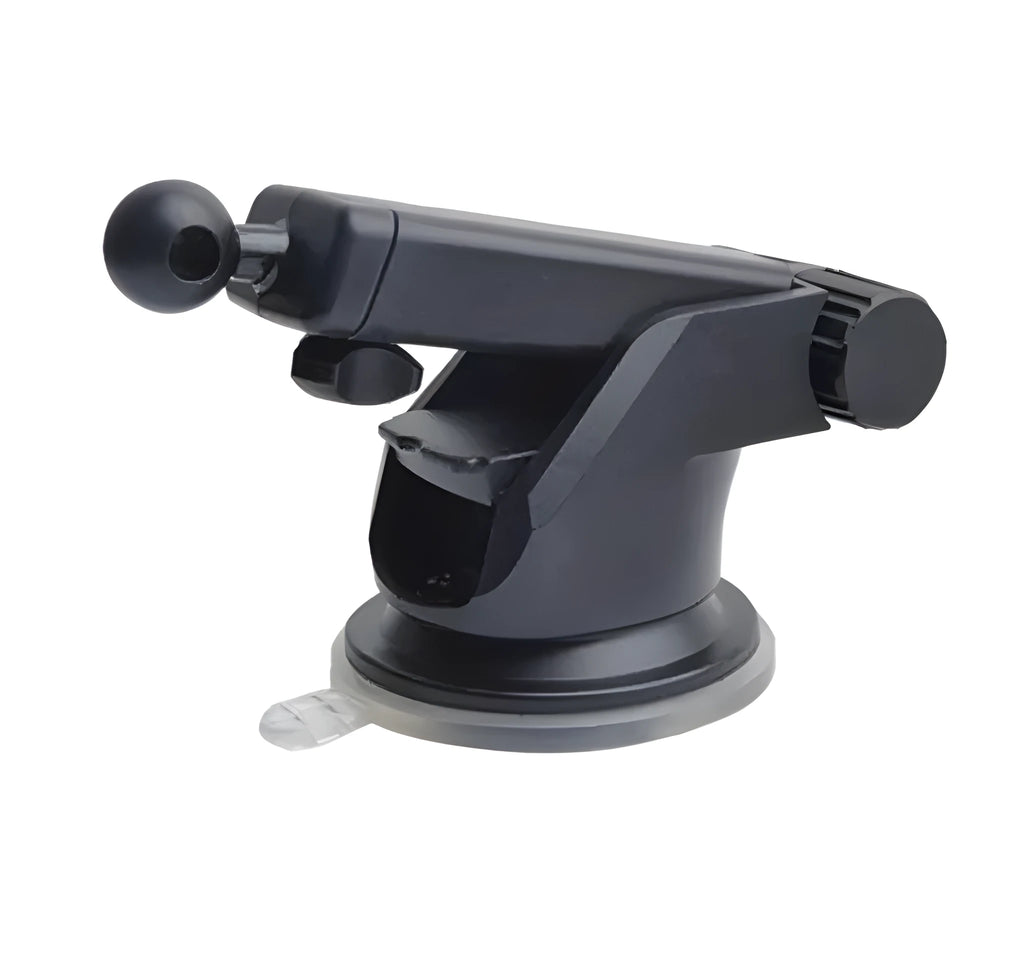 Universal telescopic long rod car phone and navigation bracket made from black ABS plastic.