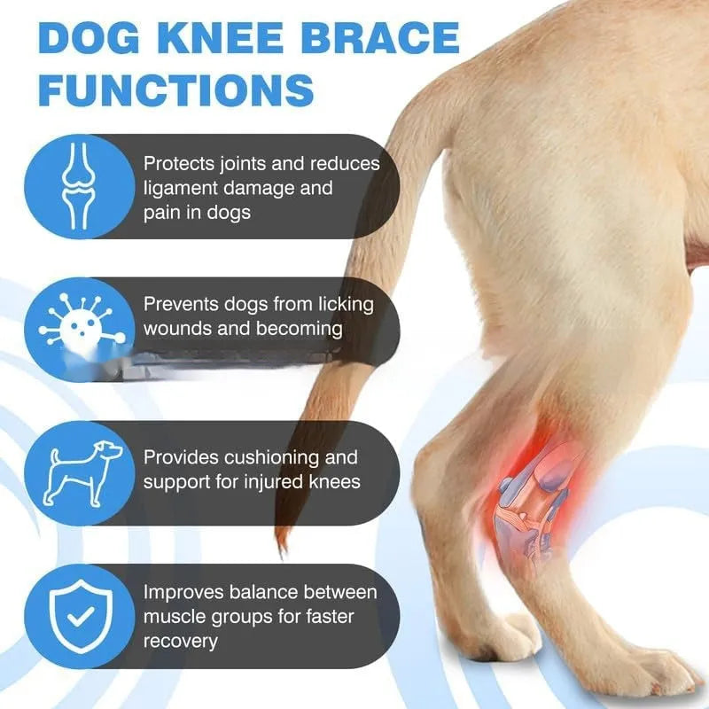 Black polyester dog leg guard for joint protection and ACL rehabilitation
