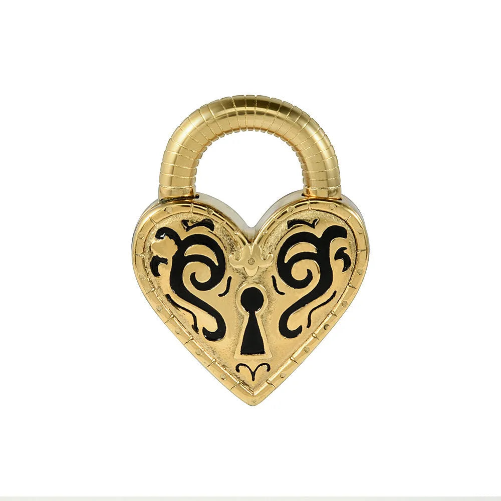 A single heart-shaped earring in stainless steel with a choice of gold or steel electroplated colour.