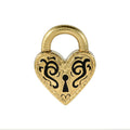 A single heart-shaped earring in stainless steel with a choice of gold or steel electroplated colour.