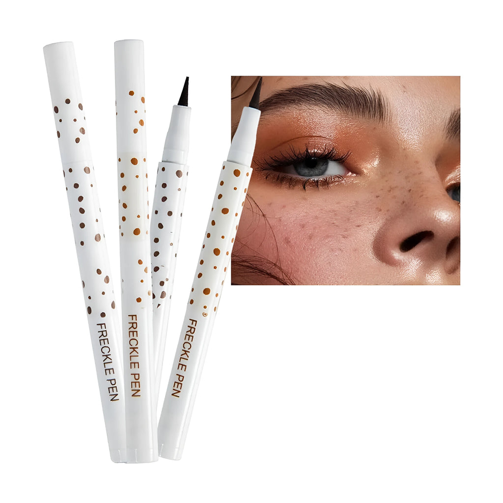 Dark brown waterproof freckle pen with precision tip for face and body application