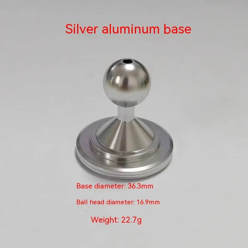Aluminium alloy universal dashboard mount base plate in silver and black colour options for vehicle instrument panel mounting