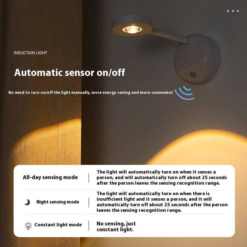 Rechargeable wireless wall lamp with geometric design and magnetic mounting system