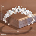 Pearl crown headdress hair accessory with electroplated gold or silver finish and alloy construction