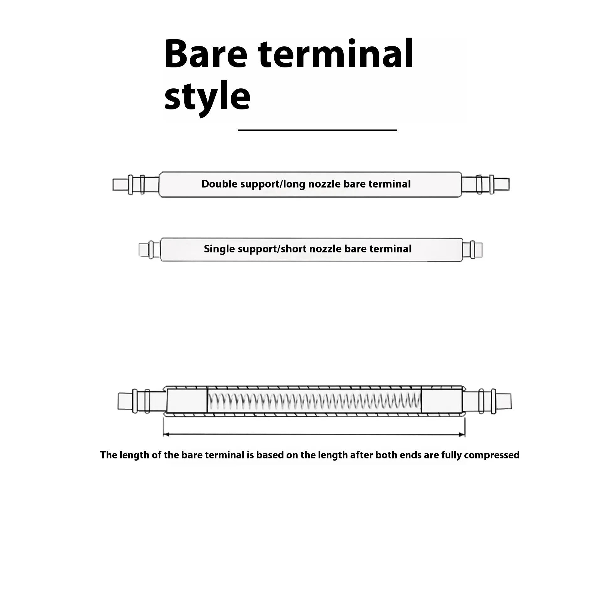 Watch bolt auricular needle spring shaft repair parts in six sizes from 21mm to 26mm