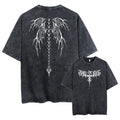 Loose-fit oversized men's cotton t-shirt with drop-shoulder short sleeves in a solid colour