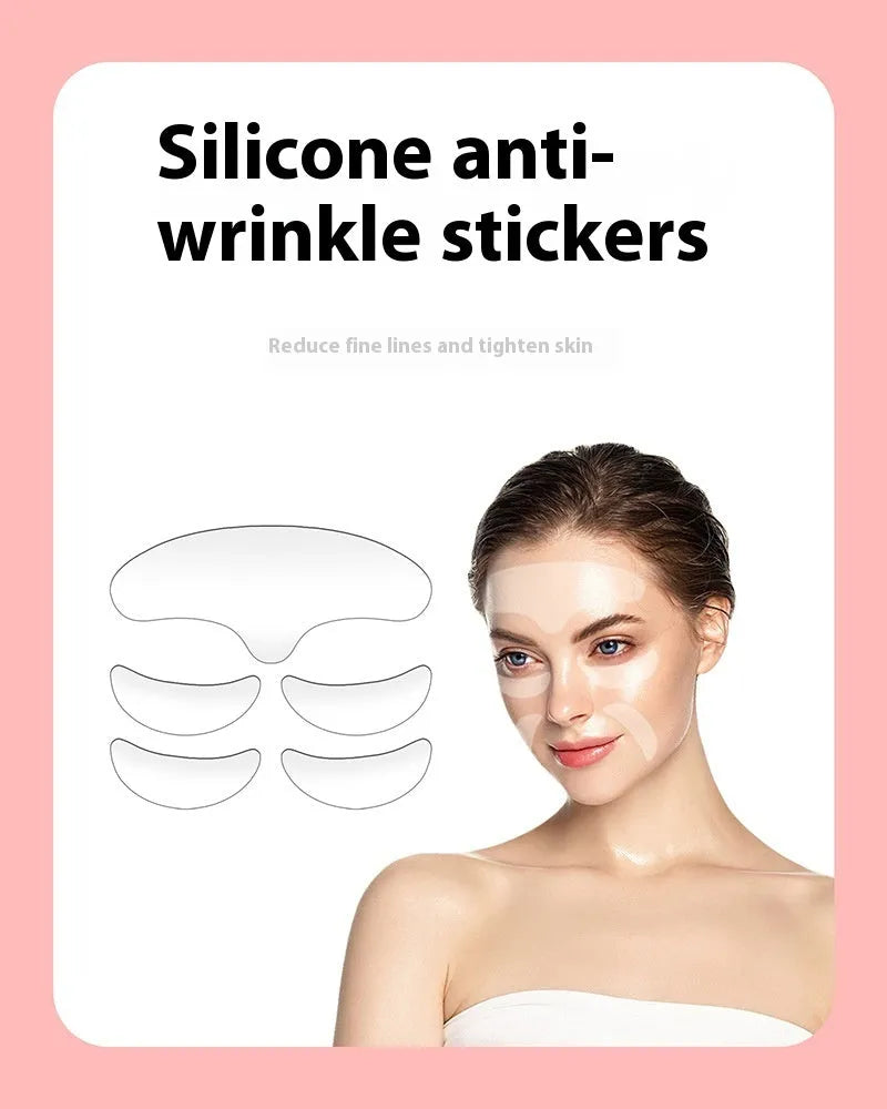 Five silicone anti-wrinkle facial stickers set for wrinkle management skincare