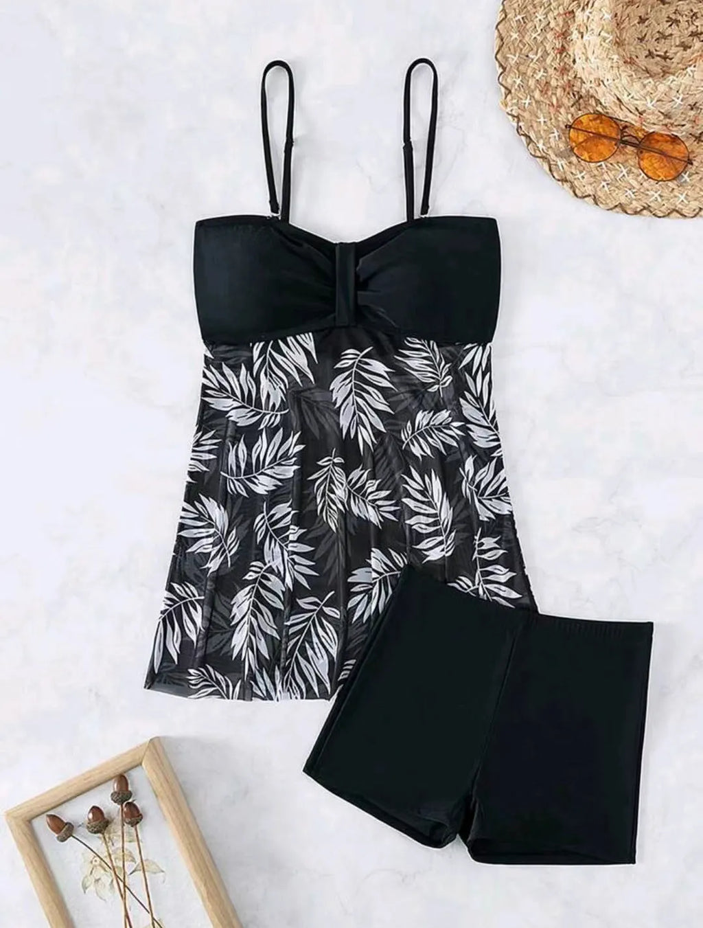 Women's high waist mesh swim boxer briefs in black, blue, and peacock green.