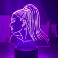 European style acrylic 3D night light with LED and colourful black base
