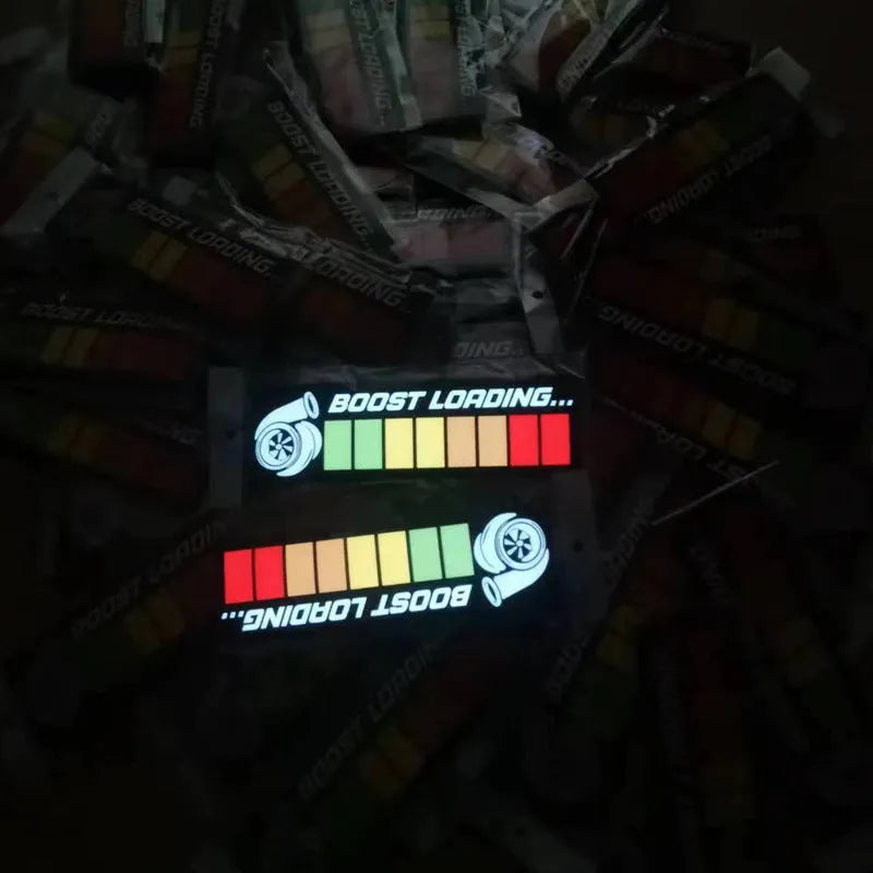 White glow illuminated car window sticker with 0.5mm thickness EL material construction