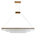 Modern glass pendant lamp with iron frame for restaurant and bar lighting