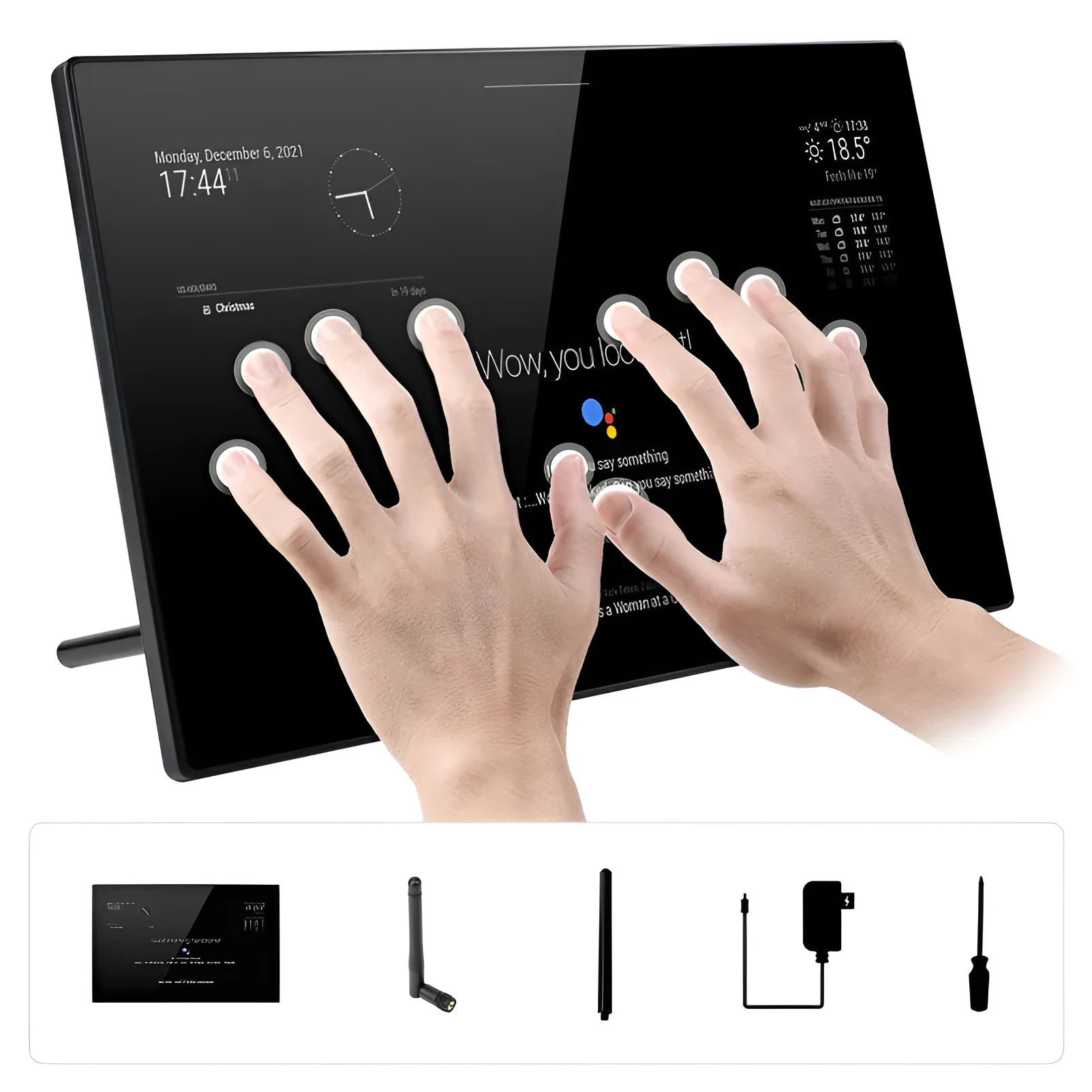 13.3-inch integrated touch display screen in ABS housing for Raspberry Pi CM4 projects