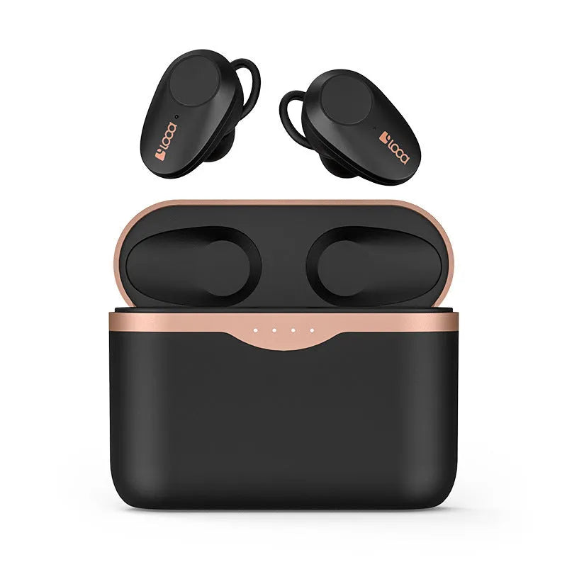 Black wireless Bluetooth headset with charging stand featuring active noise cancellation