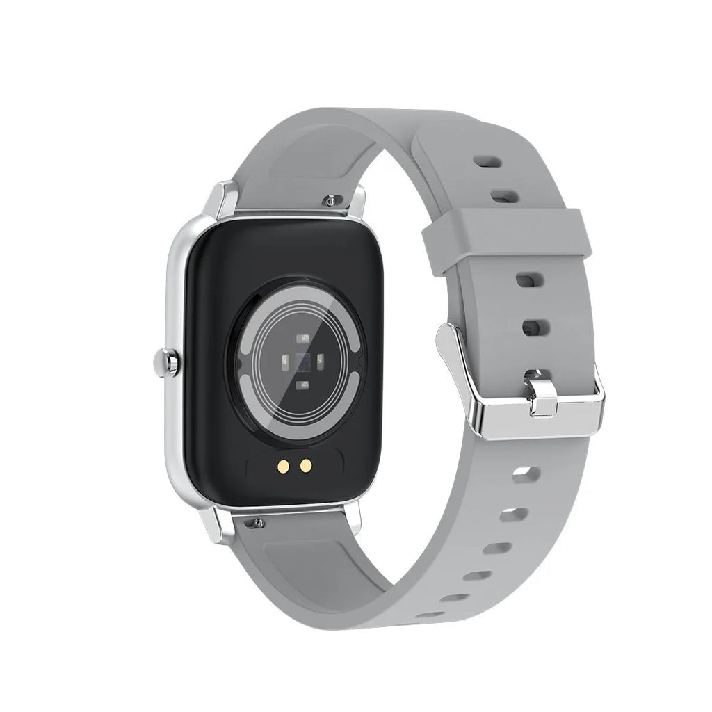 H80 fashion sports smart watch with silicone strap on wrist, showing health metrics on 1.69 inch screen.