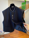Beige loose-fitting waistcoat dress with pockets, Asian-fit bandage style dress for professional wear