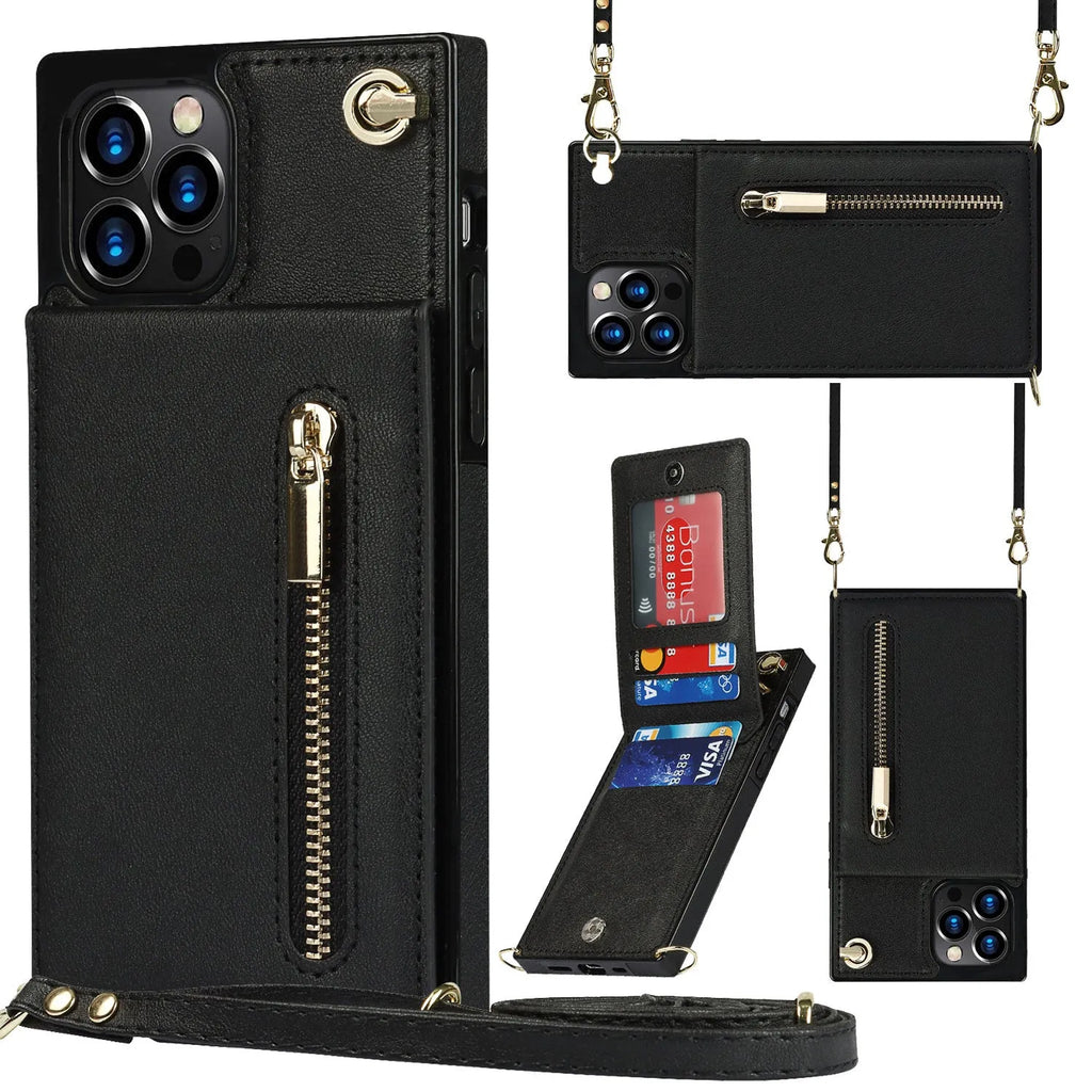 Leather mobile phone case with TPU interior for iPhone and Samsung devices in multiple colour options