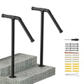 Black metal American style ladder support bracket for minimalist household stairs