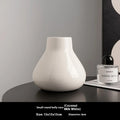 Ceramic decorative vase with glass surface finish in black or white colour with modern simplicity design