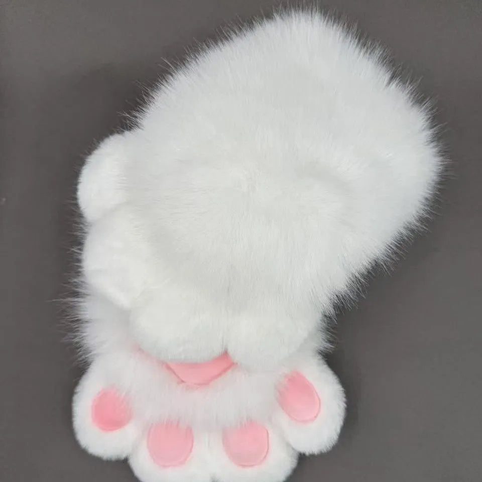 Colourful animal claw cosplay gloves in nylon material shown in multiple colour options on a hand.