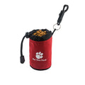 Mini pet snack training bag in nylon, shown in available colours: red, green, black, blue