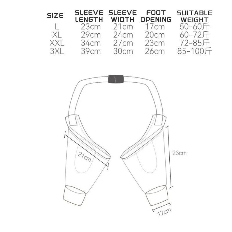 Blue dog knee protector sleeve with padded elbow patch and matching scarf, showing plastic buckle adjustment.
