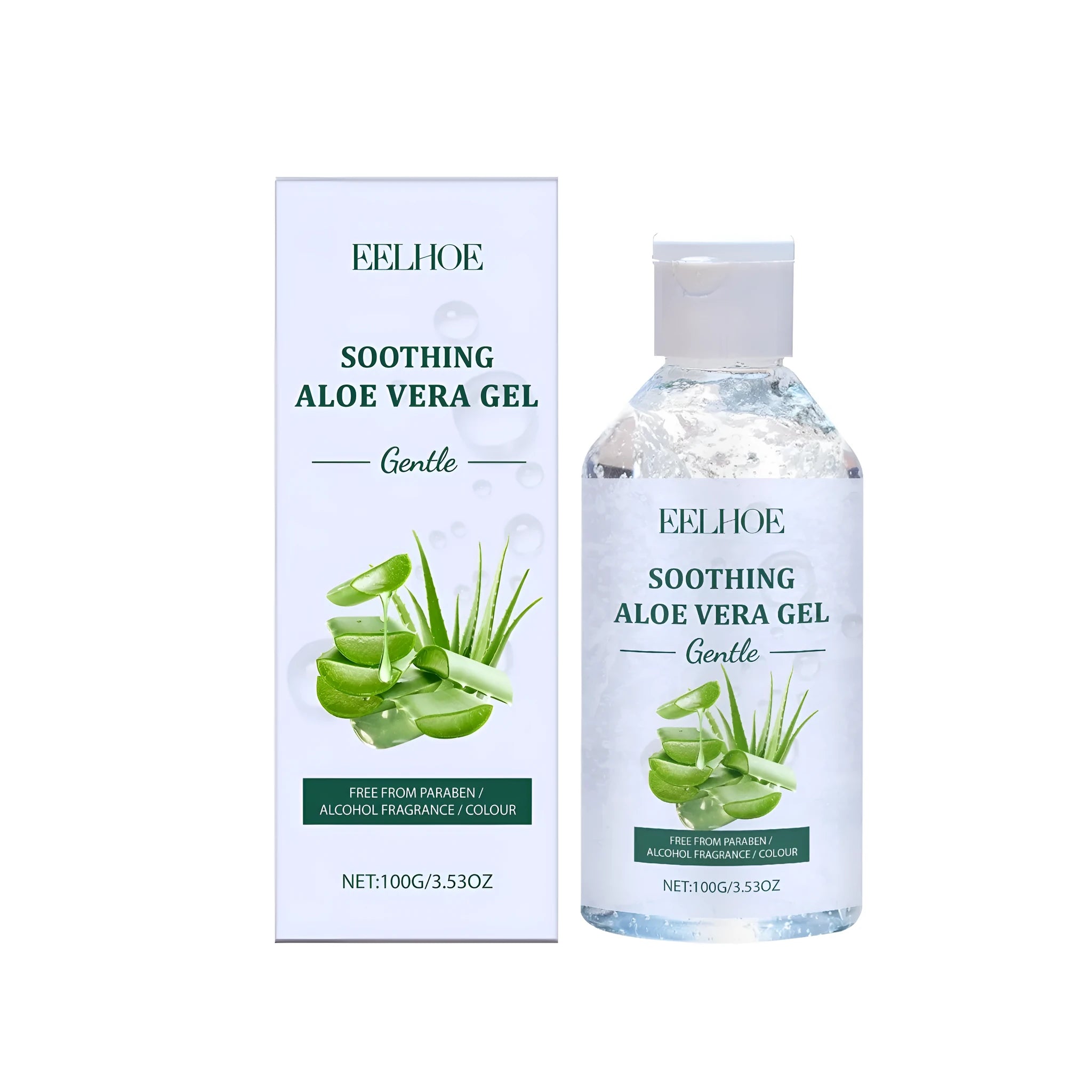 100g jar of clear aloe vera gel with natural extract and sodium hyaluronate