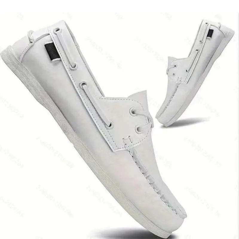 Men's British style casual shoes with artificial PU uppers in black colour option