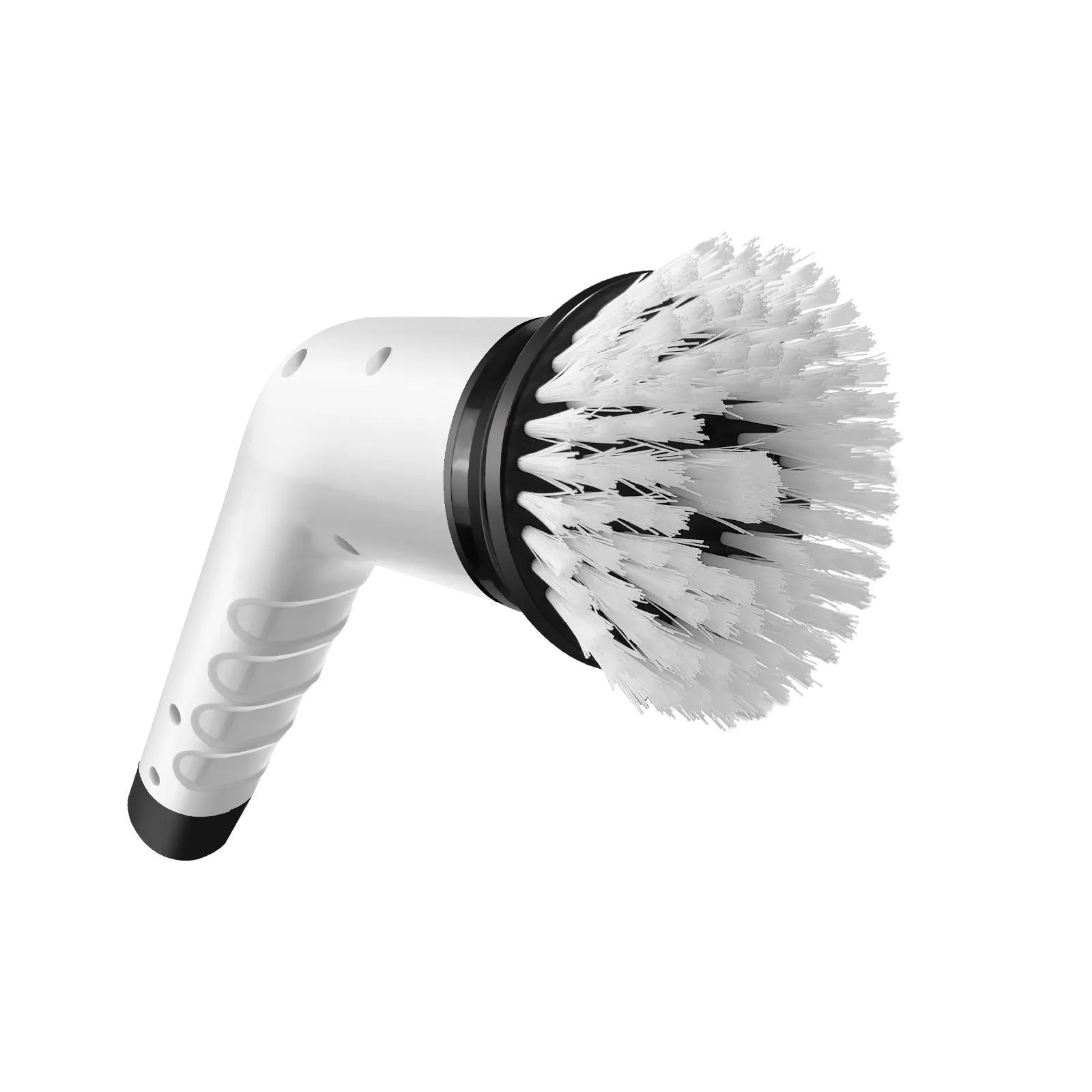 White rechargeable handheld cleaning ball with ABS construction and multiple plug specifications