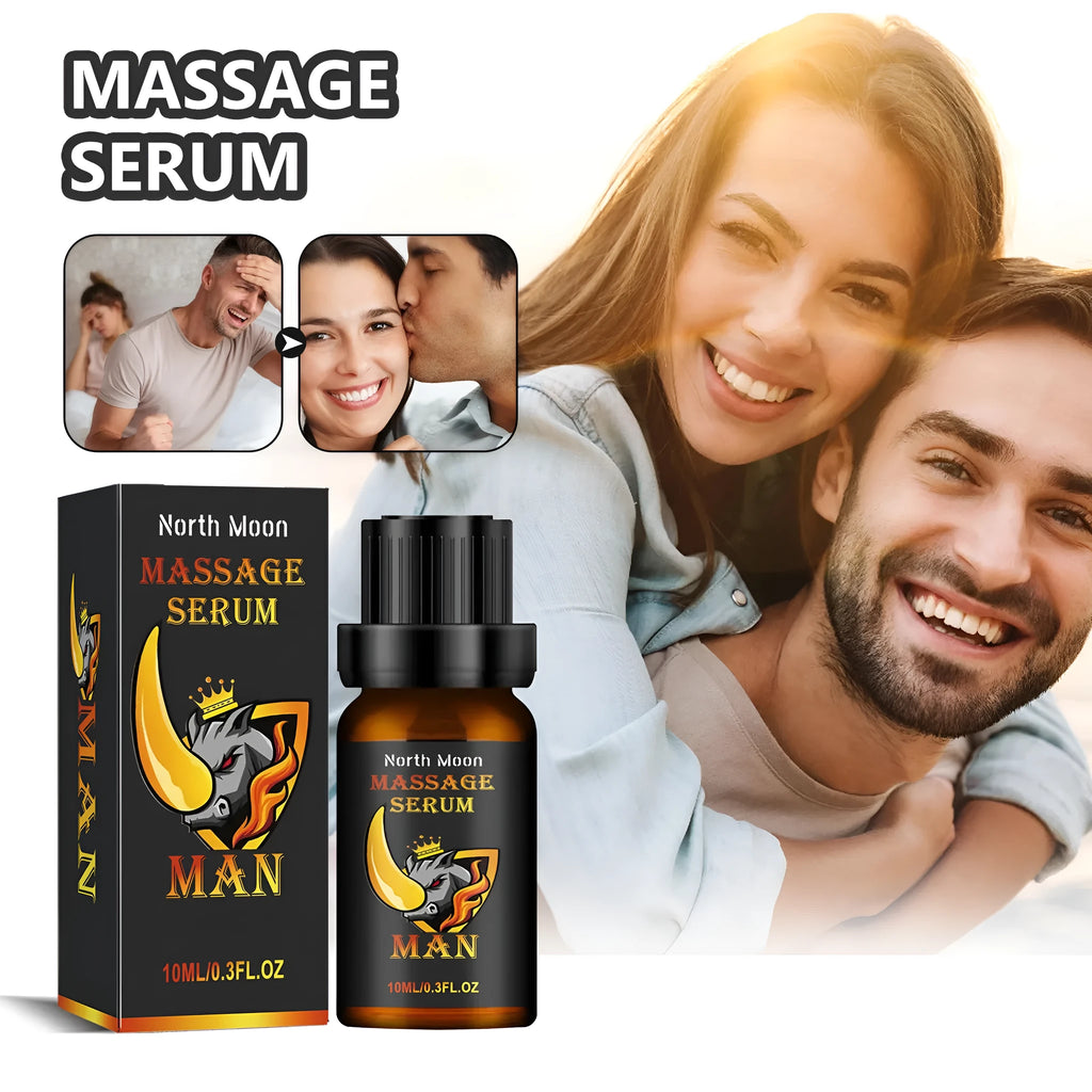 10ml men's endurance vitality essential oil bottle with ginger root and vitamin E for body massage