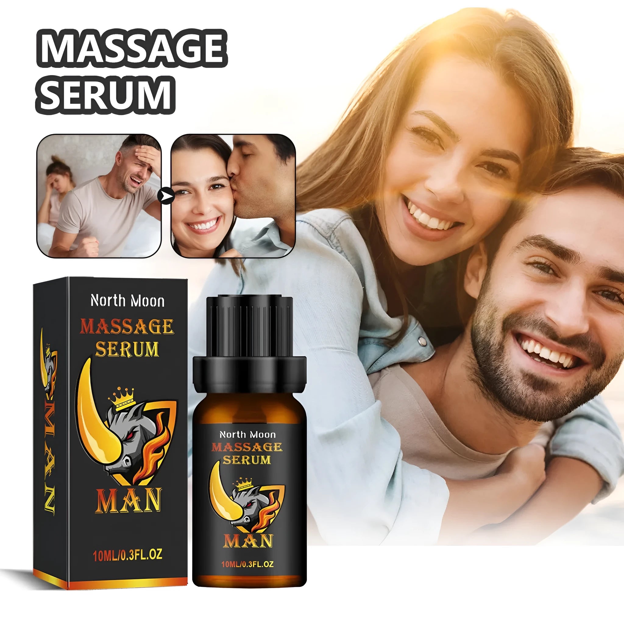 10ml men's endurance vitality essential oil bottle with ginger root and vitamin E for body massage