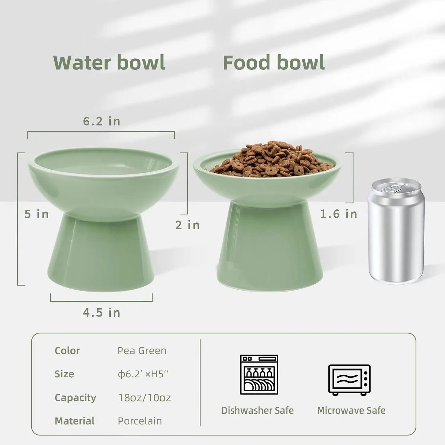 Extra-wide ceramic elevated cat bowl in blue colour showing shallow design
