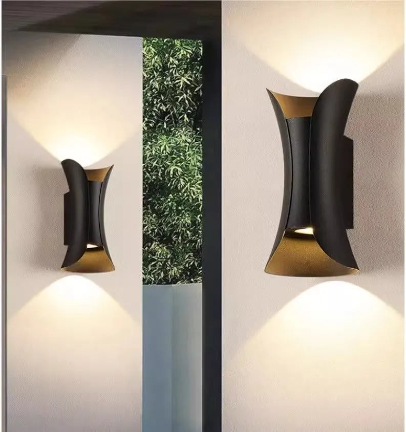 Outdoor waterproof wall lamp with aluminium shell for corridor and stair lighting