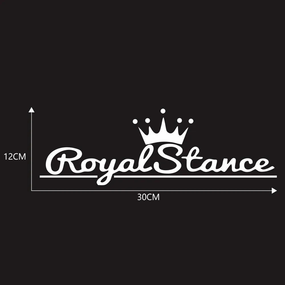 Crown-shaped reflective vinyl car sticker in colourful design measuring 30cm by 12cm
