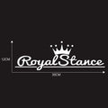 Crown-shaped reflective vinyl car sticker in colourful design measuring 30cm by 12cm