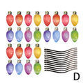Christmas light bulb magnetic paste set with reflective honeycomb material and magnetic backing