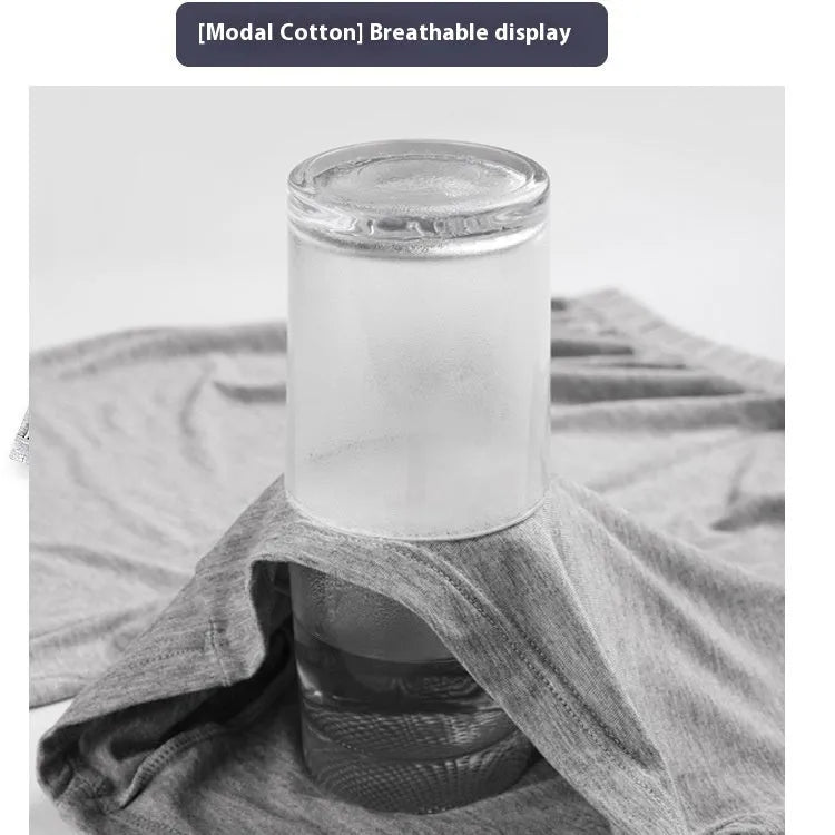 Men's solid colour modal boxer shorts on a white background, showing high-waist design.