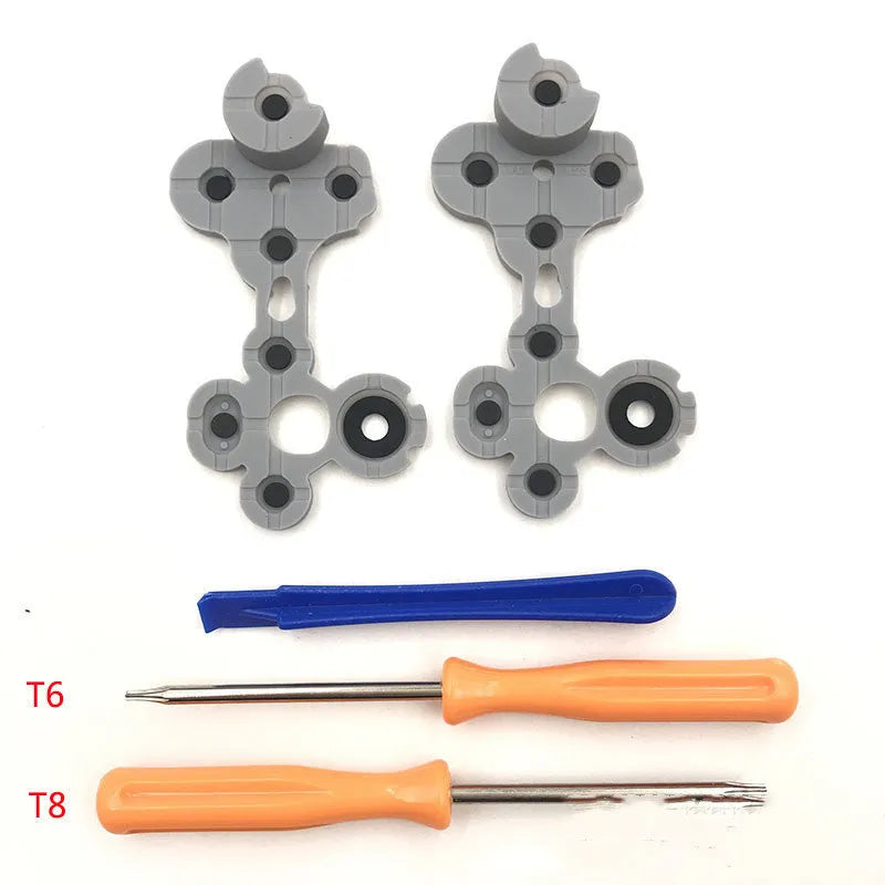 Silicone conductive adhesive button pad for Xbox Series controller, single or 2-piece set with tools