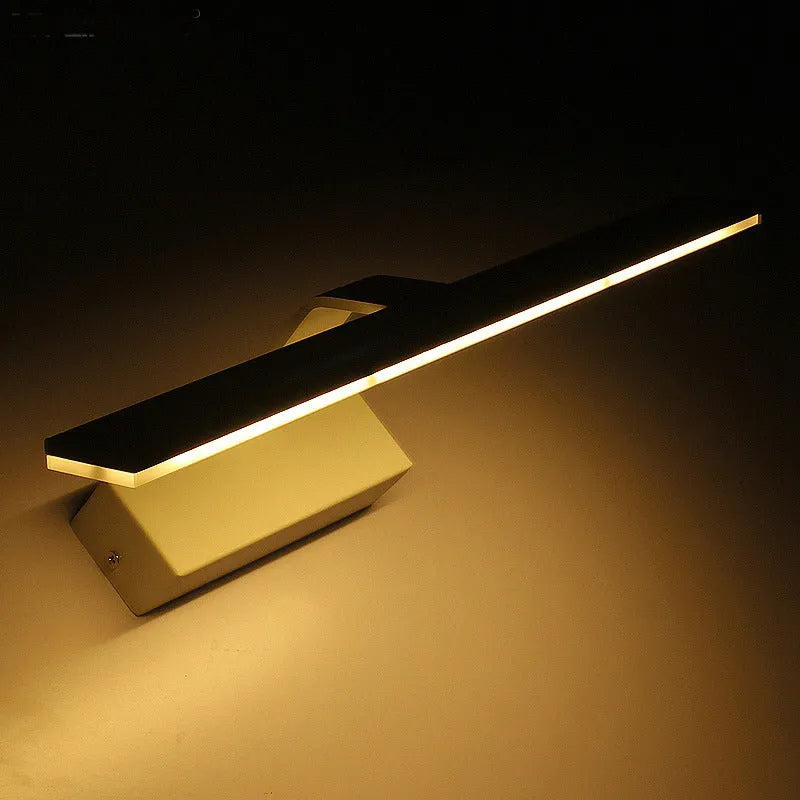 White LED bathroom mirror headlight with adjustable tri-colour lighting in three size options
