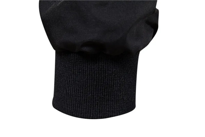 Men's thin casual jacket in polyester available in dark blue, black, or army green
