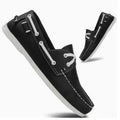 Men's British style casual shoes with artificial PU uppers in black colour option